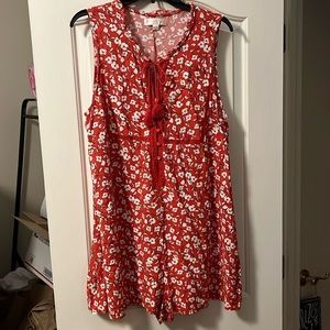 Spiritual Gangster floral shorts romper size XL